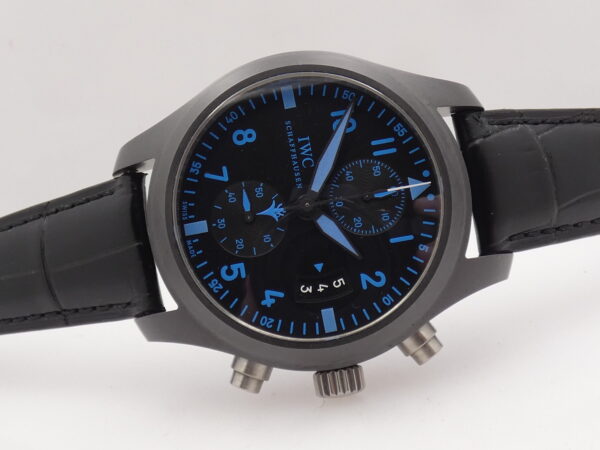 Cronografo IWC Pilot Top Gun Boutique Pilot Edition Flyback Chronograph Blue Index IW388003 BOX&PAPERS Ceramica Automatico Anno 2015 LIKE NEW