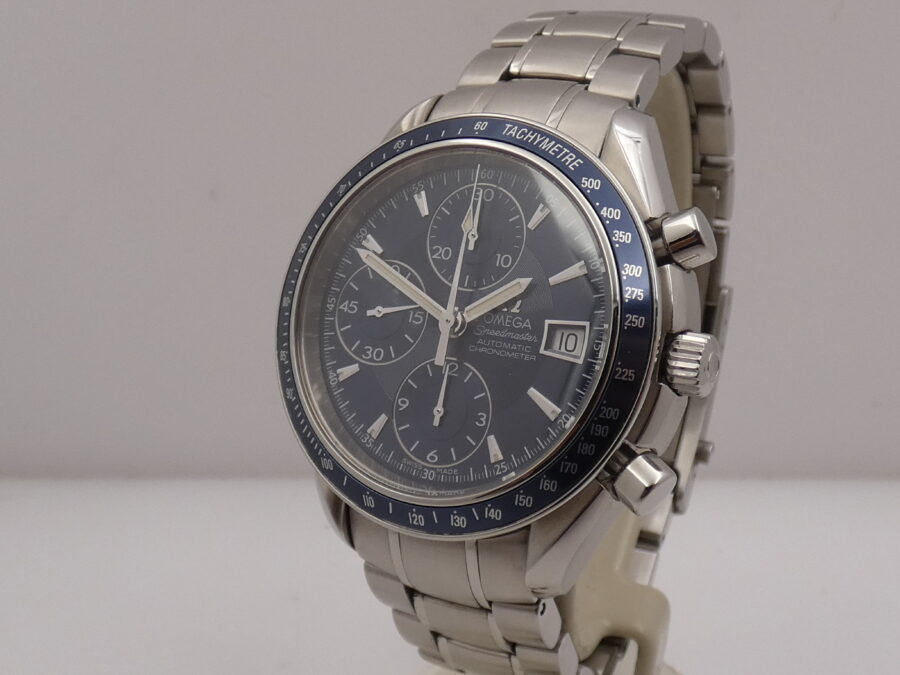 Cronografo Omega Speedmaster Date WITH PAPERS Anno 2017 3212.80.00 BLUE DIAL Automatico Acciaio - immagine 7