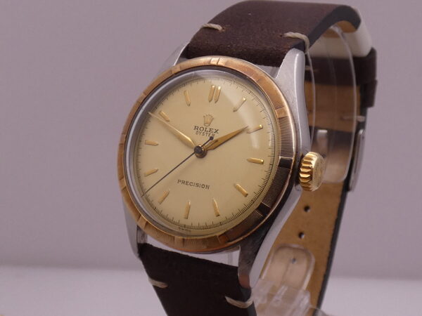 Rolex Oyster Precision 6082 Lunetta Thunderbird Oro 18Kt & Acciaio ANNO 1950 Carica Manuale Vintage