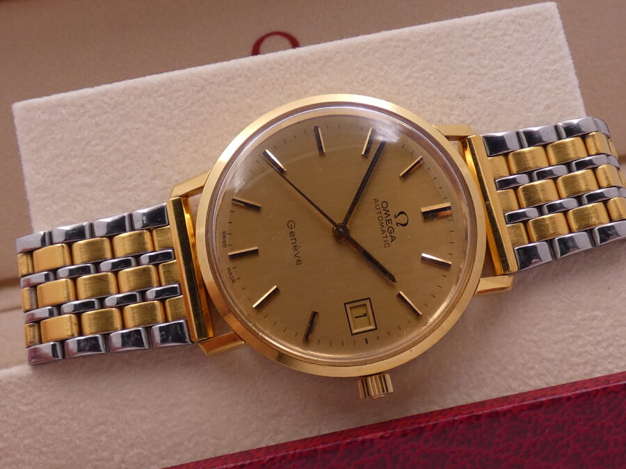 Omega Genève From 1972 Automatic Date 18Kt G.F. TOP CONDITION Ref. 166.763 Braccialato - immagine 7