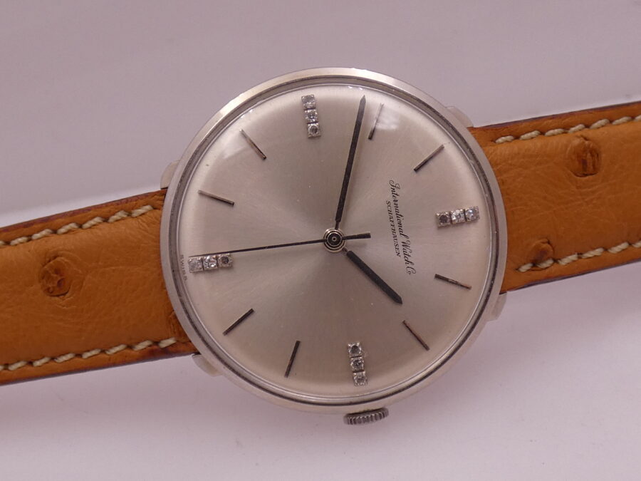 IWC Classic Vintage 1410 Oro Bianco 18Kt Diamond Dial TOP CONDITION Carica Manuale Anni 60's - immagine 7