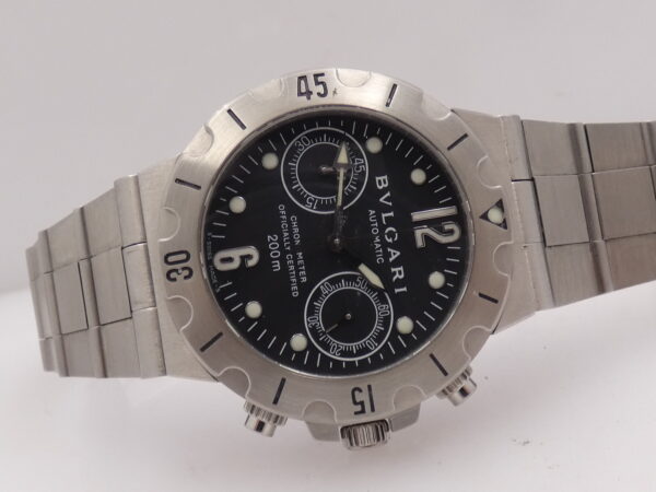 Cronografo Bulgari Diagono Scuba SCB 38 S Automatico Chronometer Acciaio Anni '2000s Braccialato