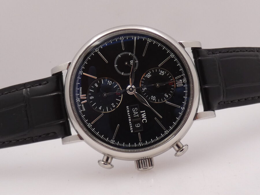 Cronografo IWC Portofino Day-Date IW391002 Black Dial Automatico Acciaio - immagine 8