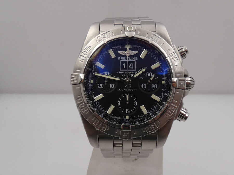 Cronografo Breitling Blackbird Big Date BOX&PAPERS Anno 2007 SERVICED in Breitling Automatic Chronometer A44359 Bracciale Pilot - immagine 8