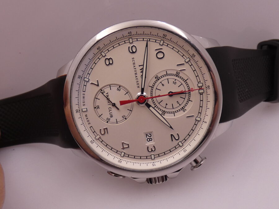 Cronografo IWC Portuguese Yacht Club 45mm IW390206 BOX&PAPERS Automatico Anno 2015 Acciaio - immagine 7
