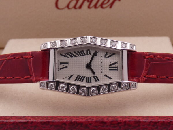 Cartier Lanières Hexagonal 2560 18Kt White Gold Factory Diamonds ANNI '2000s For Ladies
