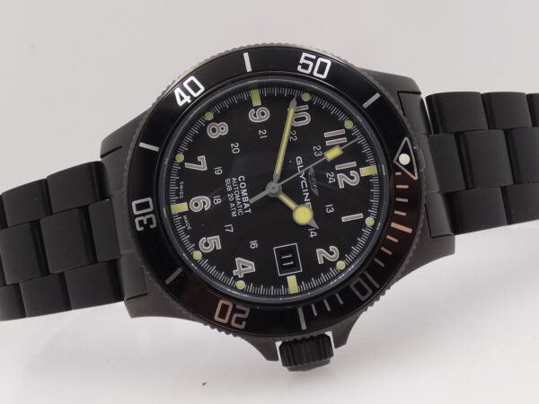 Glycine Combat SUB 42mm GL0079 NEW Automatico With BOX Acciaio Black PVD Mai Indossato