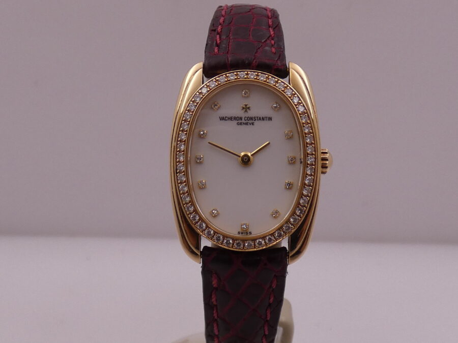 Vacheron Constantin Les Historiques Factory Diamonds Dial & Bezel Oro Massiccio 18Kt 10110 Carica Manuale Cal. 1055 Meraviglioso FOR LADIES Anni 90's !!! - immagine 7
