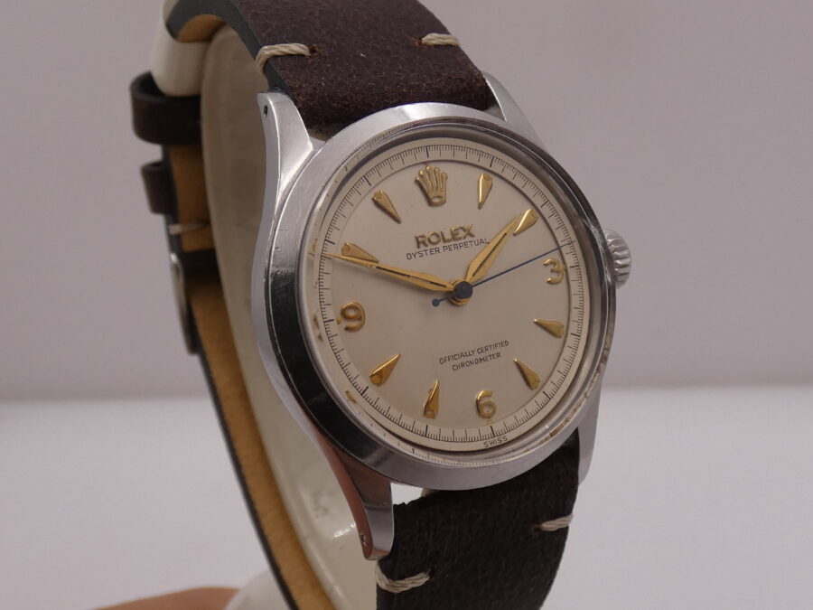 Rolex Oyster Perpetual 34 Rare Oyster Perpetual Big Bubbleback 6332 Ovettone Explorer Dial Automatico ANNO 1963 Acciaio - immagine 8