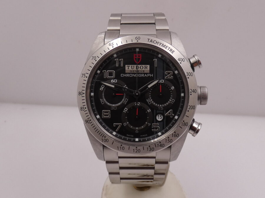 Cronografo Tudor Fastrider Chrono 42000 Black Dial Anno 2013 Automatico Acciaio Braccialato - immagine 8