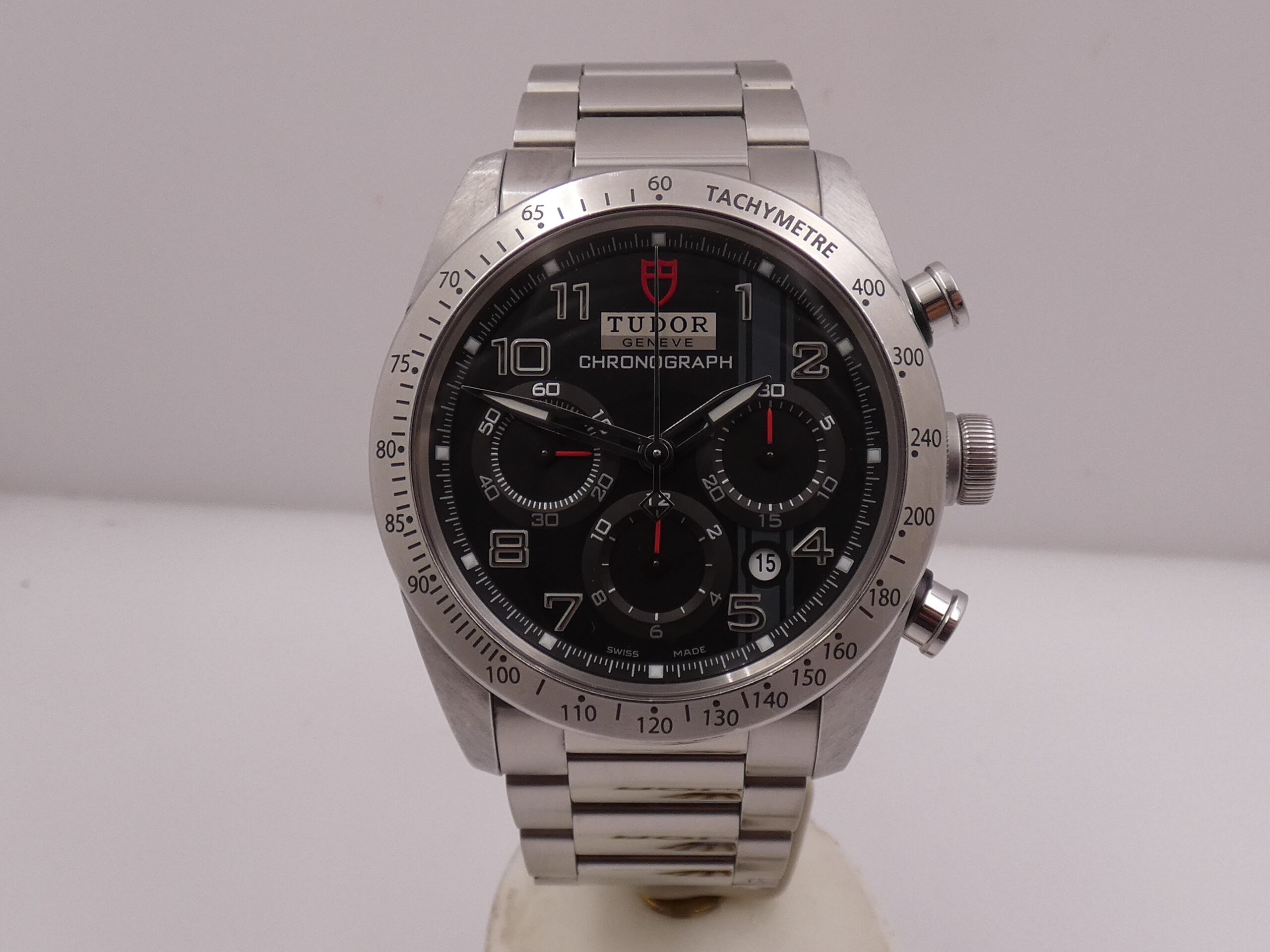 Cronografo Tudor Fastrider Chrono 42000 Black Dial Anno 2013 Automatico Acciaio Braccialato - immagine 8