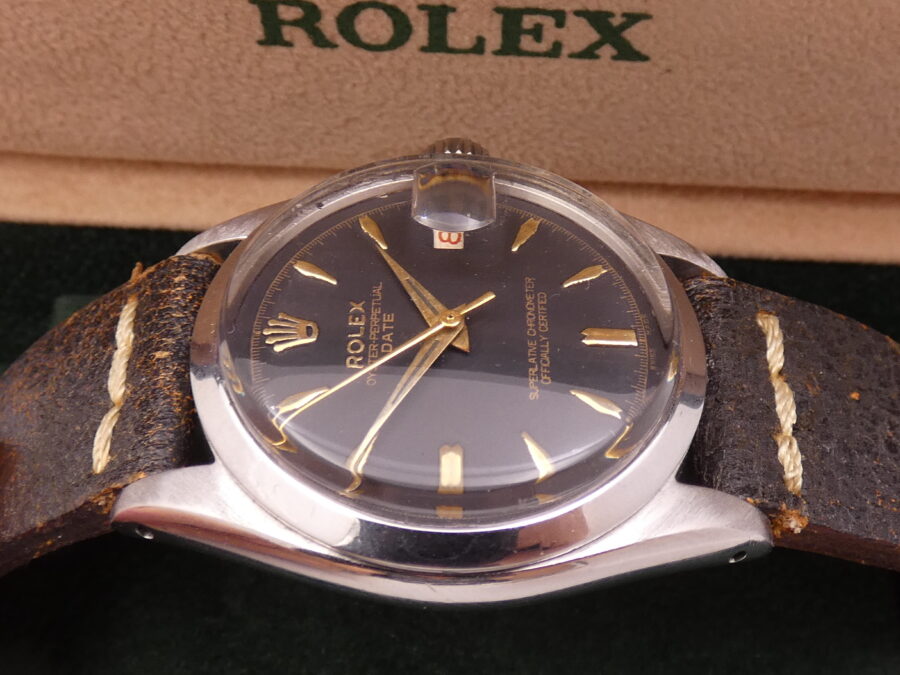 Rolex Oyster Perpetual Date 6534 GILT DIAL Roulette ANNO 1959 Automatico Acciaio Rotore a Farfalla - immagine 8