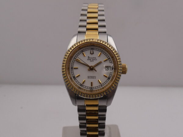 Bulova Super Seville Date Lady 26mm 18Kt G.F. & Acciaio Automatico Anni 90 Bracciale President