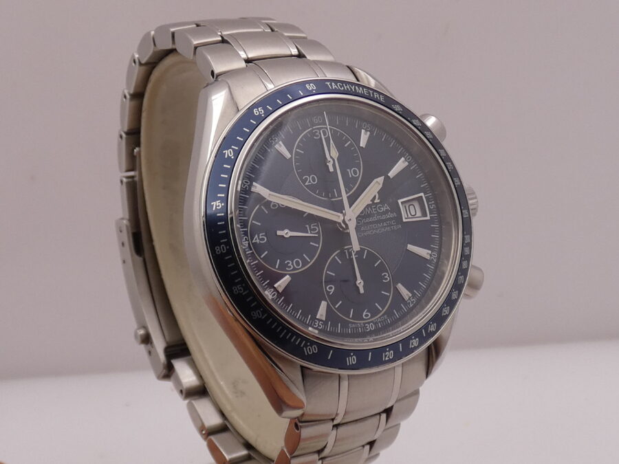 Cronografo Omega Speedmaster Date WITH PAPERS Anno 2017 3212.80.00 BLUE DIAL Automatico Acciaio - immagine 8