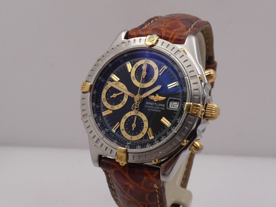 Cronografo Breitling Chronomat  B13352 With BOX & C.O.S.C Acciaio & Oro 18Kt Automatico Anni '2000s - immagine 8