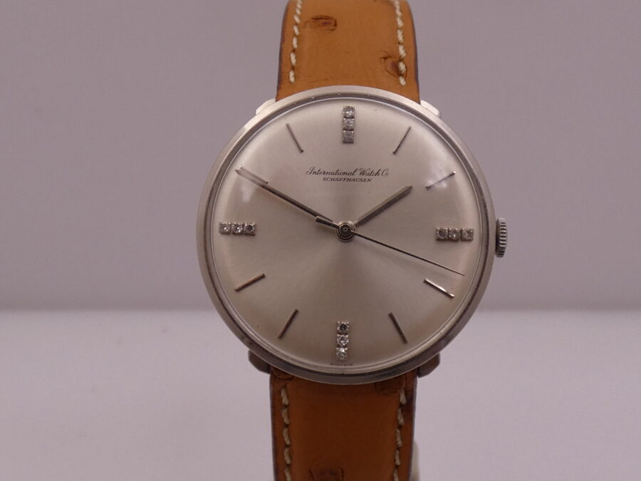 IWC Classic Vintage 1410 Oro Bianco 18Kt Diamond Dial TOP CONDITION Carica Manuale Anni 60's - immagine 8