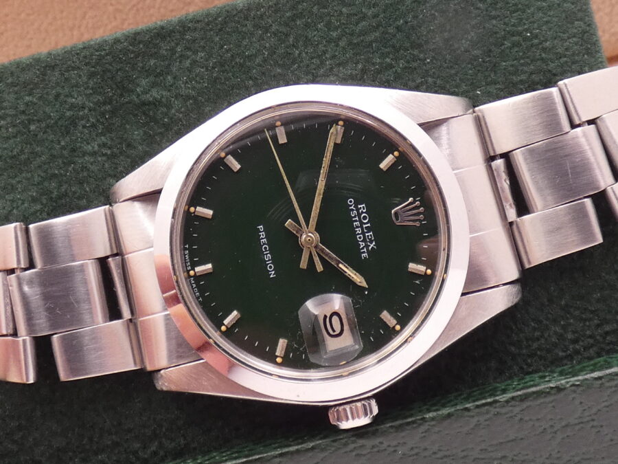 Rolex Oysterdate Precision 6694 Green Dial Anno1977 Manuale Bracciale Oyster Acciaio - immagine 8