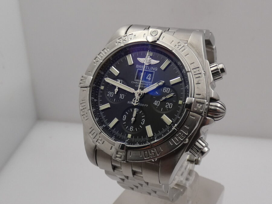 Cronografo Breitling Blackbird Big Date BOX&PAPERS Anno 2007 SERVICED in Breitling Automatic Chronometer A44359 Bracciale Pilot - immagine 9