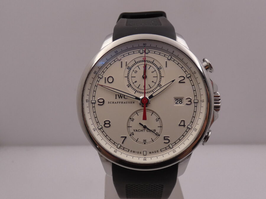Cronografo IWC Portuguese Yacht Club 45mm IW390206 BOX&PAPERS Automatico Anno 2015 Acciaio - immagine 8