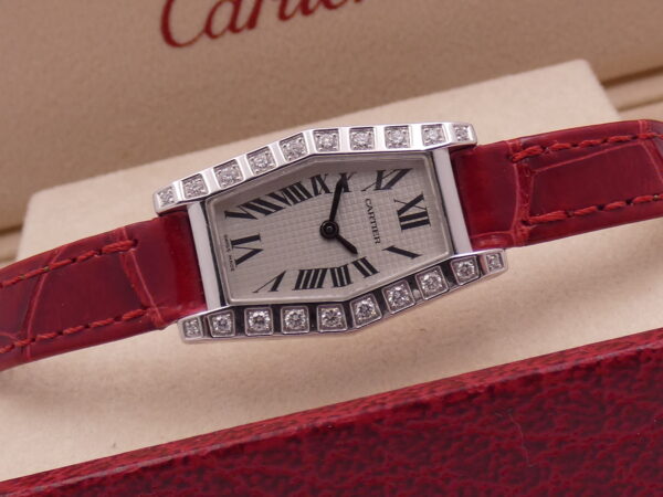 Cartier Lanières Hexagonal 2560 18Kt White Gold Factory Diamonds ANNI '2000s For Ladies