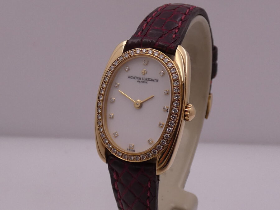 Vacheron Constantin Les Historiques Factory Diamonds Dial & Bezel Oro Massiccio 18Kt 10110 Carica Manuale Cal. 1055 Meraviglioso FOR LADIES Anni 90's !!! - immagine 8