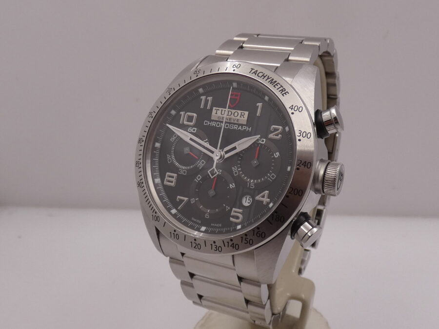 Cronografo Tudor Fastrider Chrono 42000 Black Dial Anno 2013 Automatico Acciaio Braccialato - immagine 9