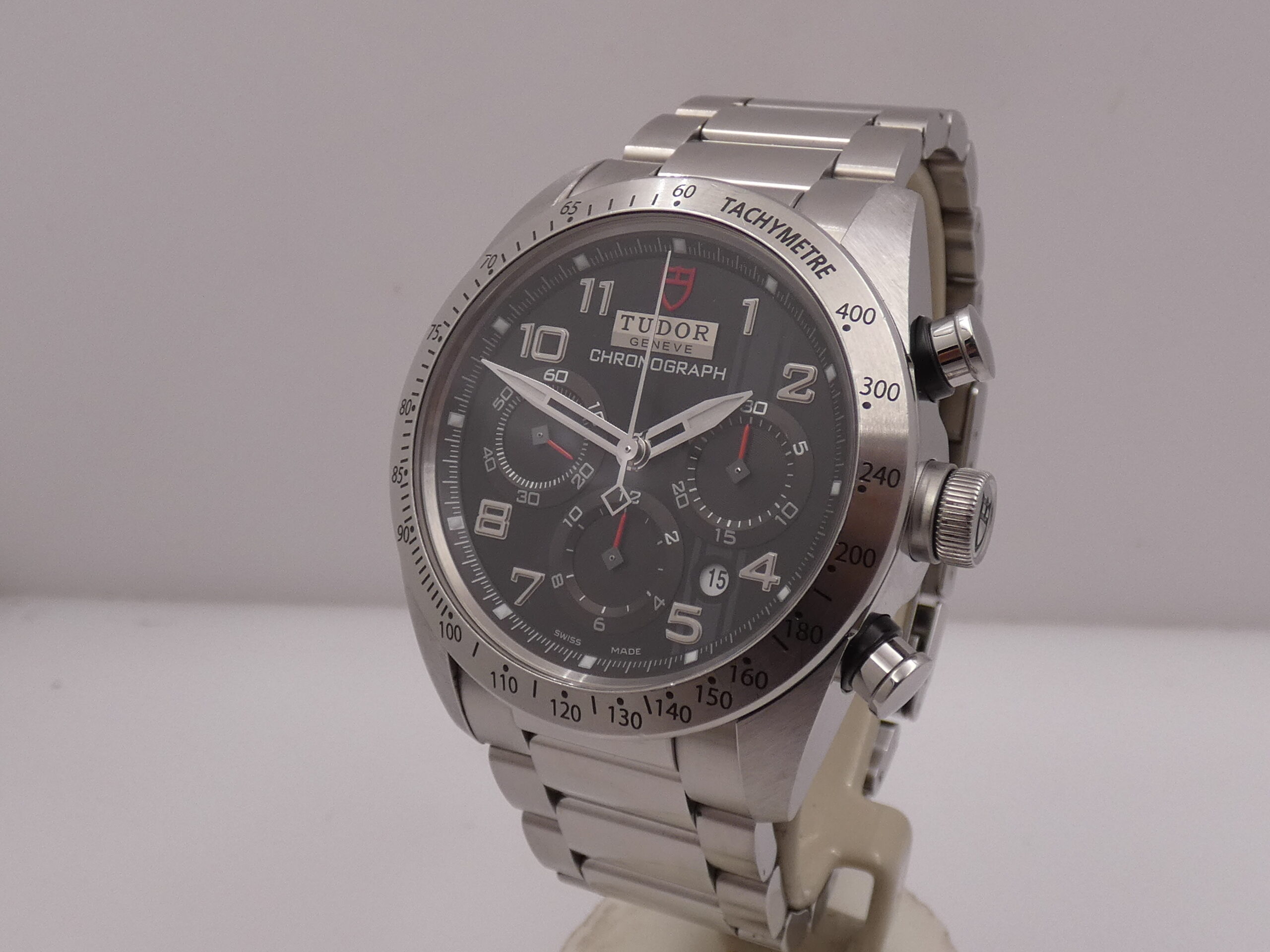 Cronografo Tudor Fastrider Chrono 42000 Black Dial Anno 2013 Automatico Acciaio Braccialato - immagine 9