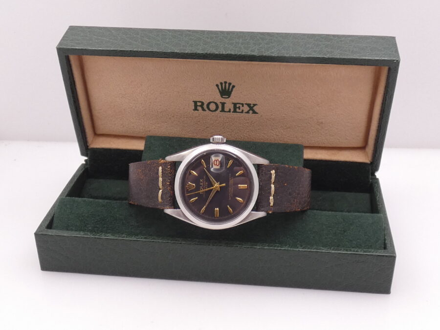 Rolex Oyster Perpetual Date 6534 GILT DIAL Roulette ANNO 1959 Automatico Acciaio Rotore a Farfalla - immagine 9