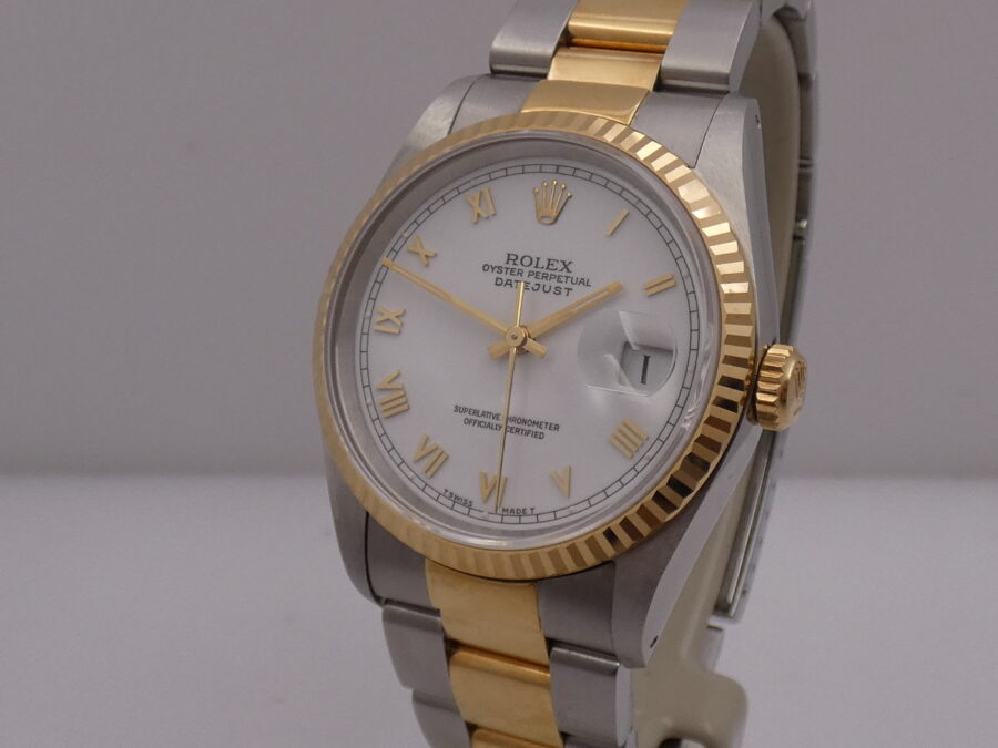 Rolex Datejust 36 16233 TOP CONDITION Oro Massiccio 18Kt & Acciaio BOX&PAPERS ITALIA Anno 1991 Mai Lucidato - immagine 9