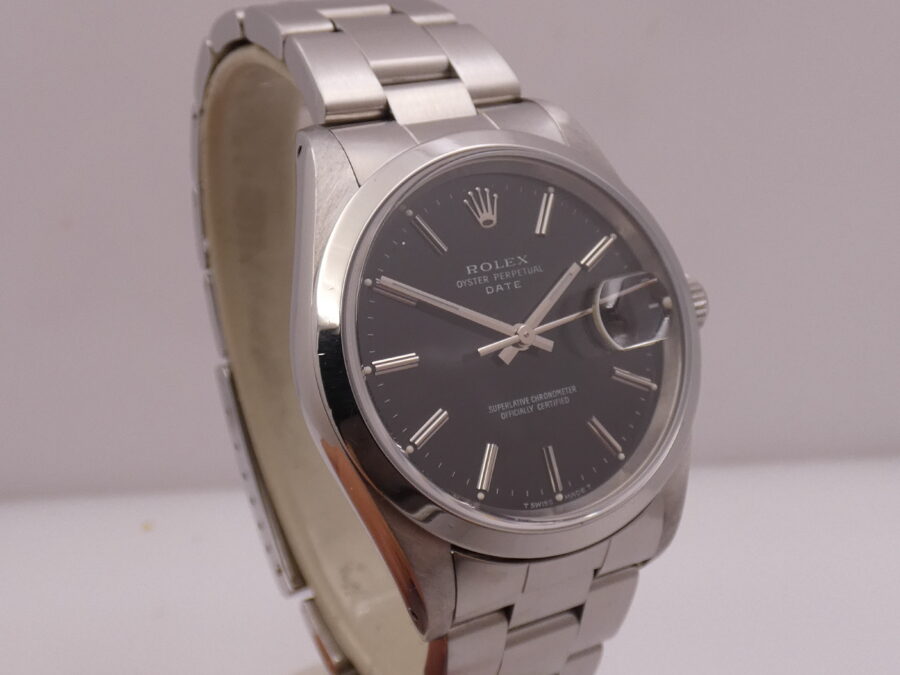 Rolex Oyster Perpetual Date 15200 Black Dial Automatico ANNO 1991 Oyster Bracelet Acciaio - immagine 9