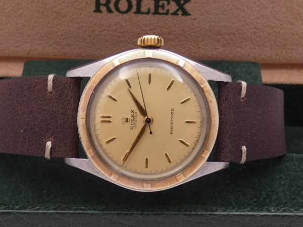 Rolex Oyster Precision 6082 Lunetta Thunderbird Oro 18Kt & Acciaio ANNO 1950 Carica Manuale Vintage