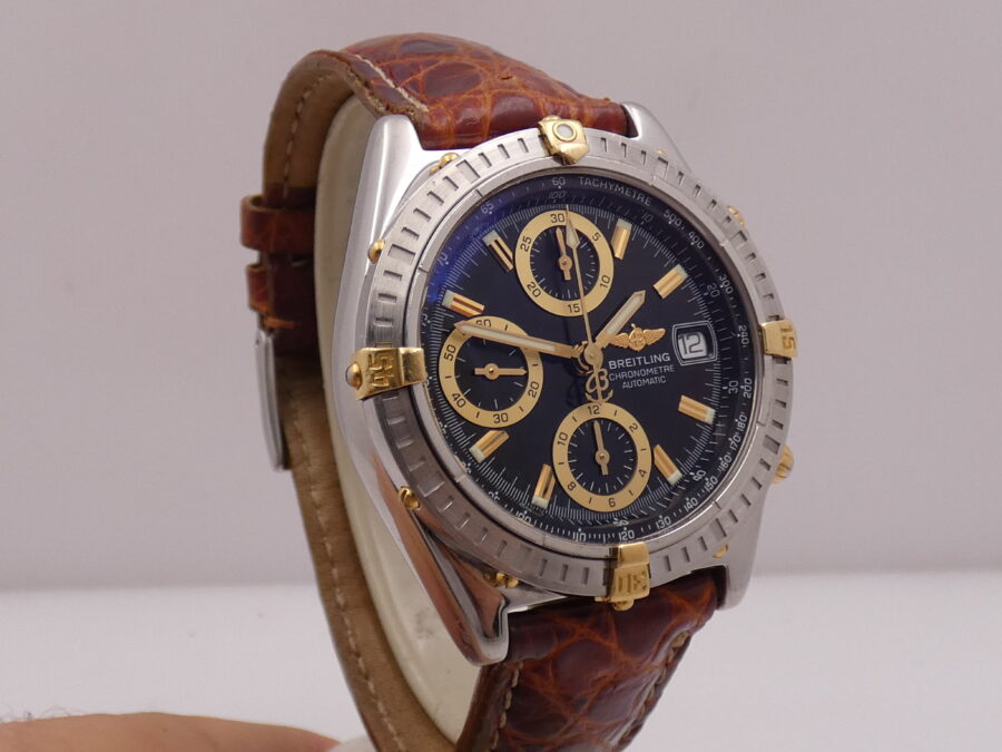 Cronografo Breitling Chronomat  B13352 With BOX & C.O.S.C Acciaio & Oro 18Kt Automatico Anni '2000s - immagine 9