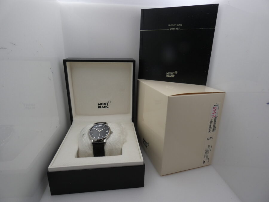 Montblanc Star Classique Petite Seconde NEW BOX&PAPERS STICKERS Automatico ANNO 2025 Acciaio Ref. 7211 MAI INDOSSATO - immagine 9