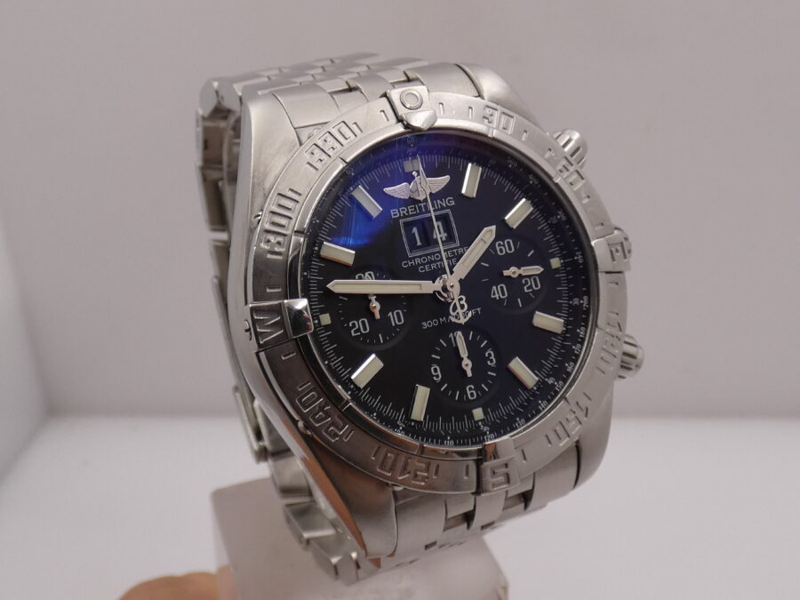 Cronografo Breitling Blackbird Big Date BOX&PAPERS Anno 2007 SERVICED in Breitling Automatic Chronometer A44359 Bracciale Pilot - immagine 10