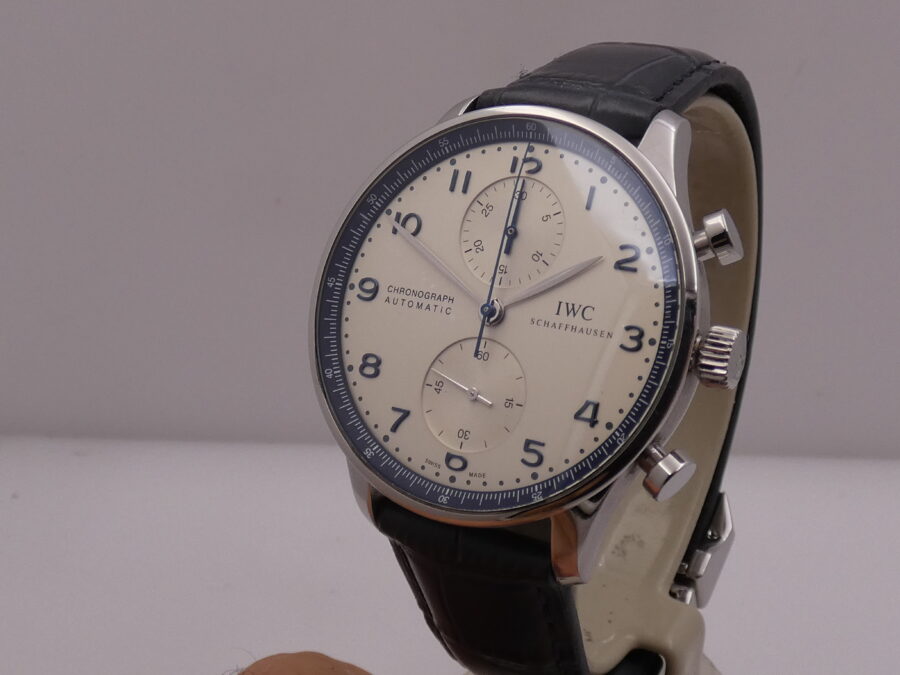Cronografo IWC Portuguese Bucherer Blue Edition BOX&PAPERS Anno 2020 Automatico Acciaio IW371492 EDIZIONE LIMITATA 365pz - immagine 10