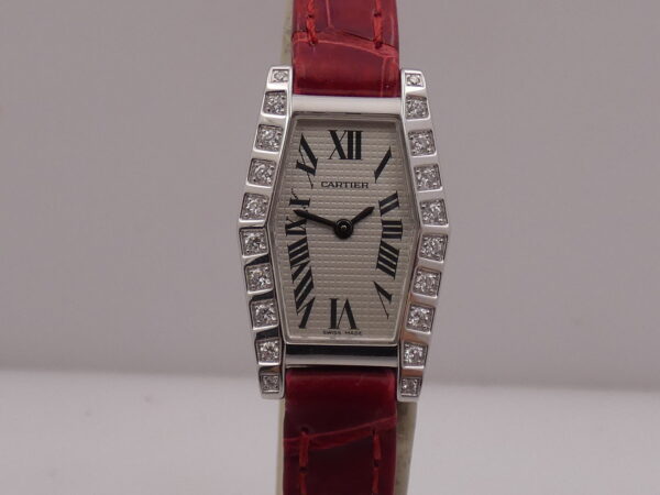 Cartier Lanières Hexagonal 2560 18Kt White Gold Factory Diamonds ANNI '2000s For Ladies