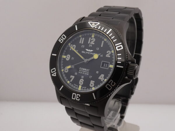 Glycine Combat SUB 42mm GL0079 NEW Automatico With BOX Acciaio Black PVD Mai Indossato