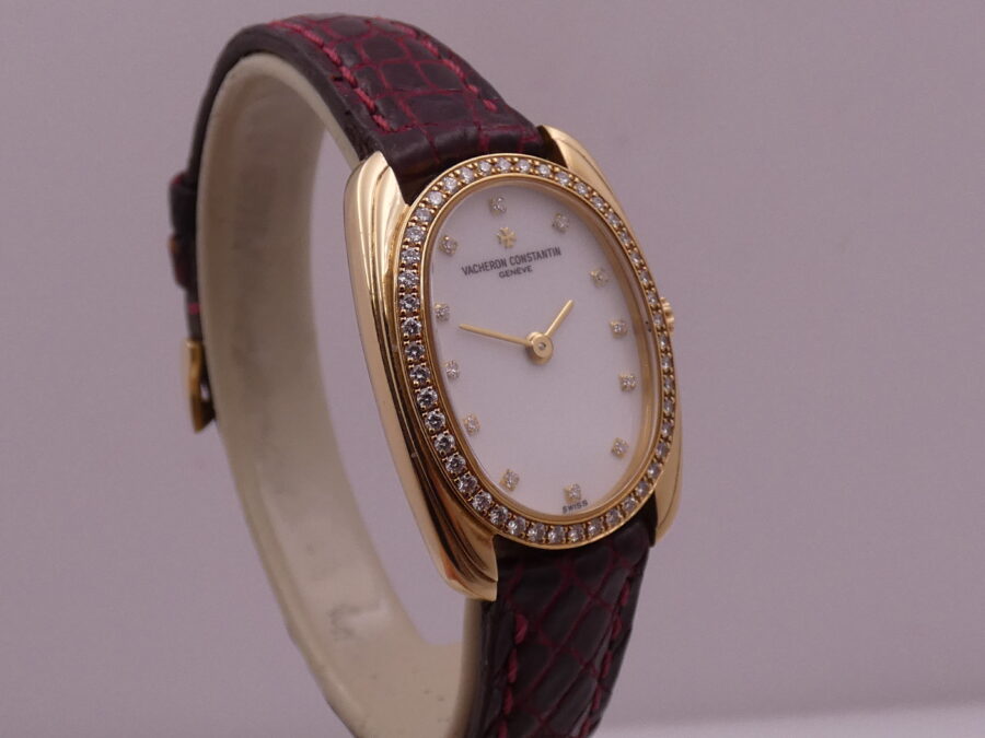 Vacheron Constantin Les Historiques Factory Diamonds Dial & Bezel Oro Massiccio 18Kt 10110 Carica Manuale Cal. 1055 Meraviglioso FOR LADIES Anni 90's !!! - immagine 9