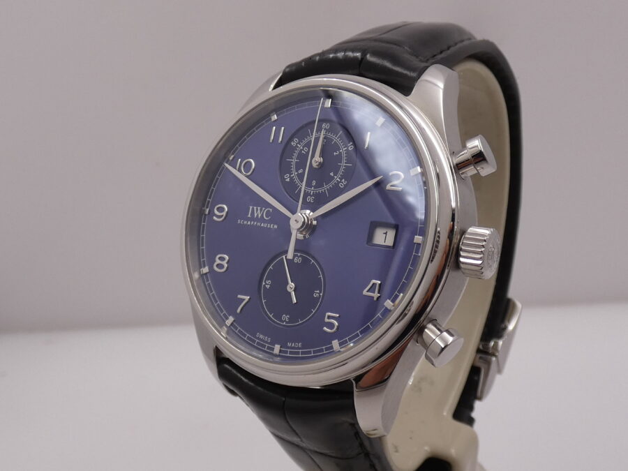 Cronografo IWC Portuguese With PAPERS TOP CONDITION Anno 2019 BLUE DIAL Automatico Acciaio Ref. IW390303 - immagine 10