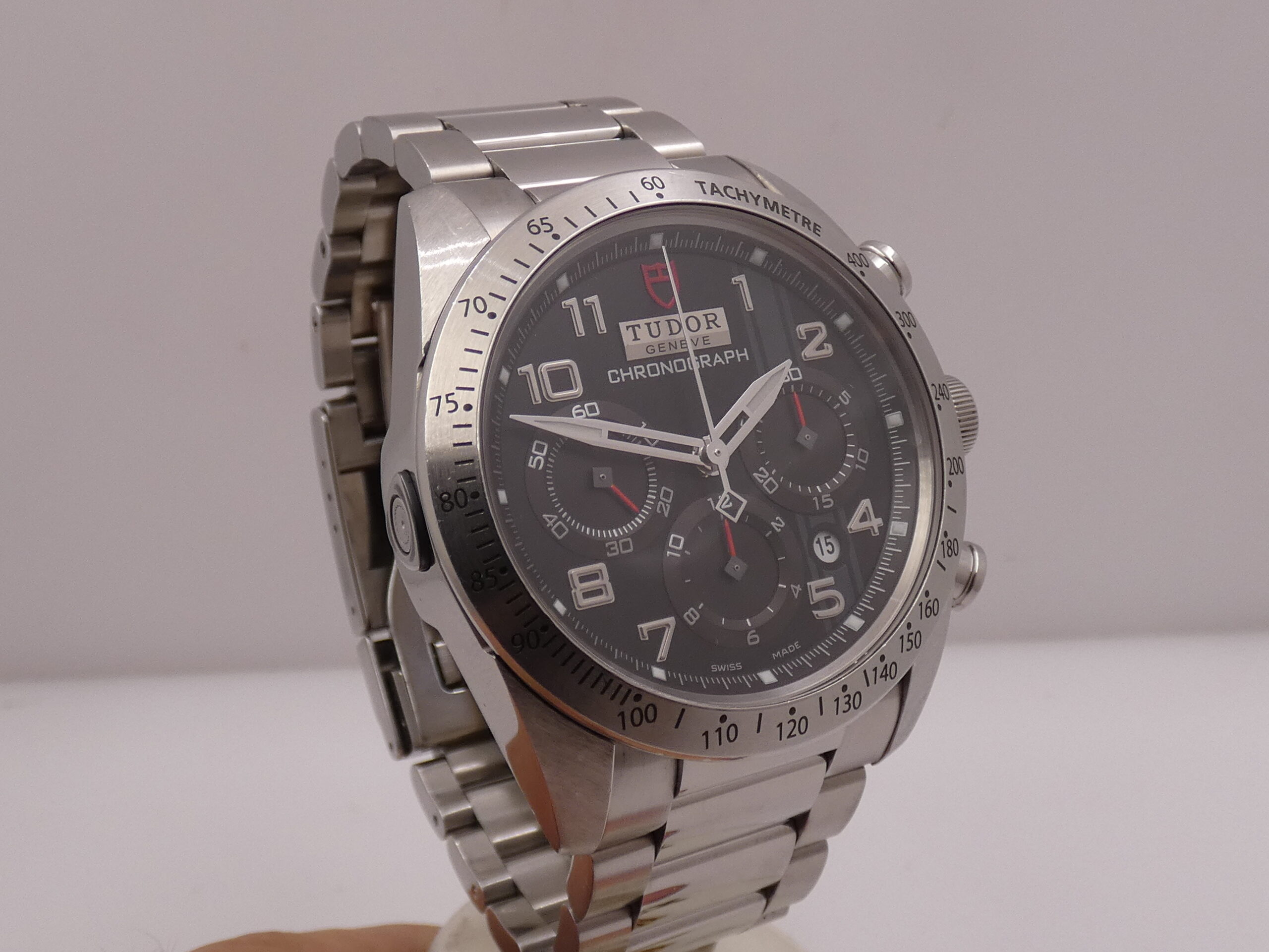 Cronografo Tudor Fastrider Chrono 42000 Black Dial Anno 2013 Automatico Acciaio Braccialato - immagine 10