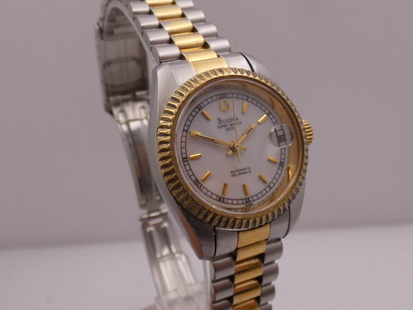 Bulova Super Seville Date Lady 26mm 18Kt G.F. & Acciaio Automatico Anni 90 Bracciale President