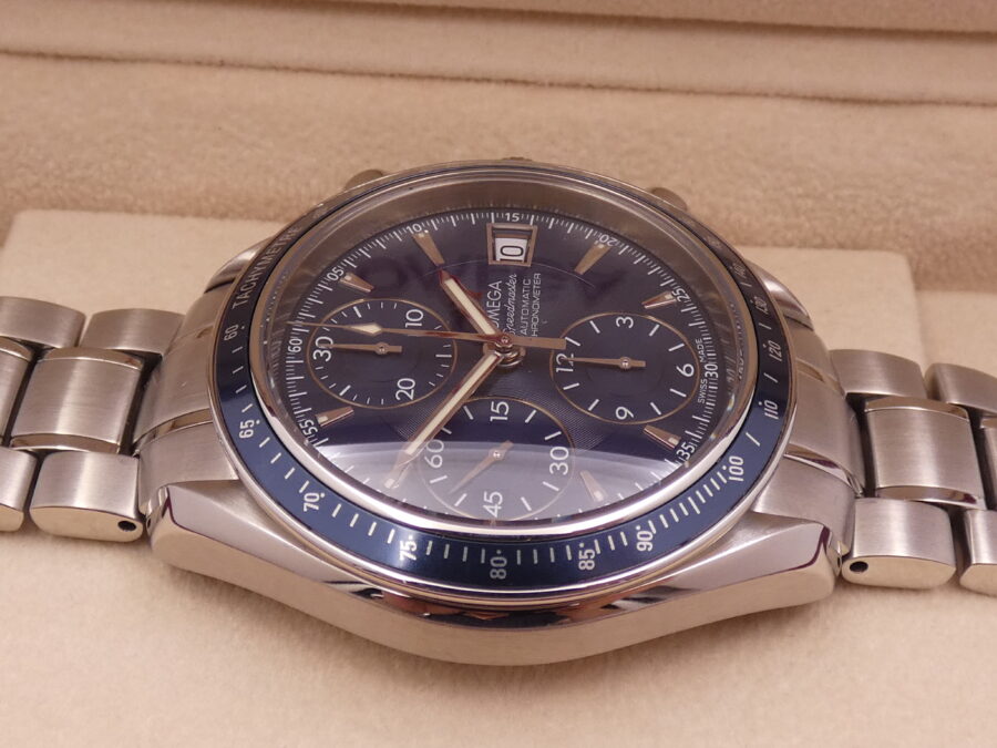 Cronografo Omega Speedmaster Date WITH PAPERS Anno 2017 3212.80.00 BLUE DIAL Automatico Acciaio - immagine 10
