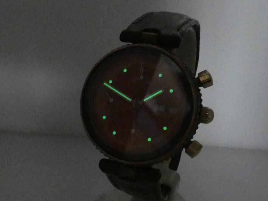 Cronografo Gérald Genta Gefica Day Date G2989.7 RED DIAL Automatico Bronzo & Acciaio Anni 90's - immagine 10