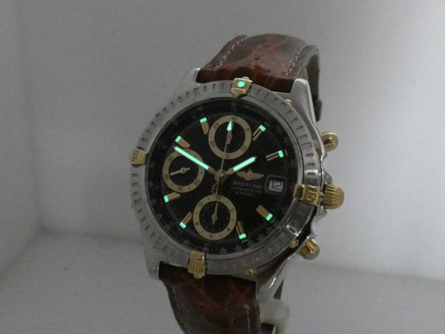 Cronografo Breitling Chronomat  B13352 With BOX & C.O.S.C Acciaio & Oro 18Kt Automatico Anni '2000s - immagine 10
