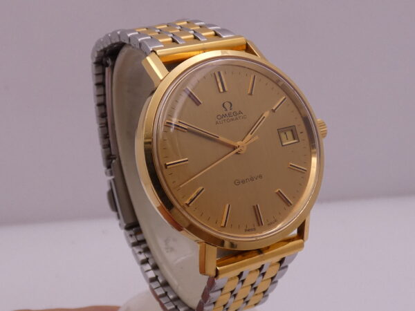 Omega Genève From 1972 Automatic Date 18Kt G.F. TOP CONDITION Ref. 166.763 Braccialato