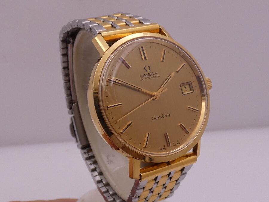 Omega Genève From 1972 Automatic Date 18Kt G.F. TOP CONDITION Ref. 166.763 Braccialato - immagine 10