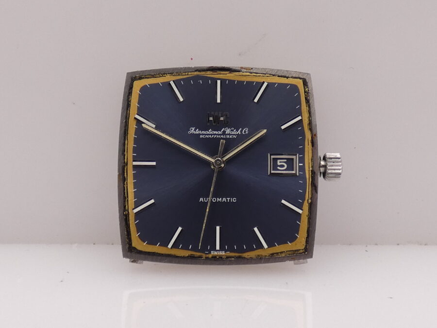 IWC Square 1871 Automatico PELLATON 8541B Blue Dial Anni 70 Acciaio Vintage - immagine 11