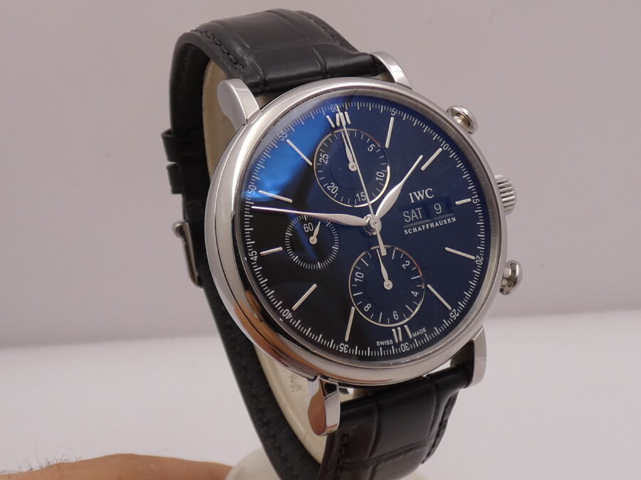 Cronografo IWC Portofino Day-Date IW391002 Black Dial Automatico Acciaio - immagine 11