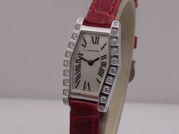 Cartier Lanières Hexagonal 2560 18Kt White Gold Factory Diamonds ANNI '2000s For Ladies