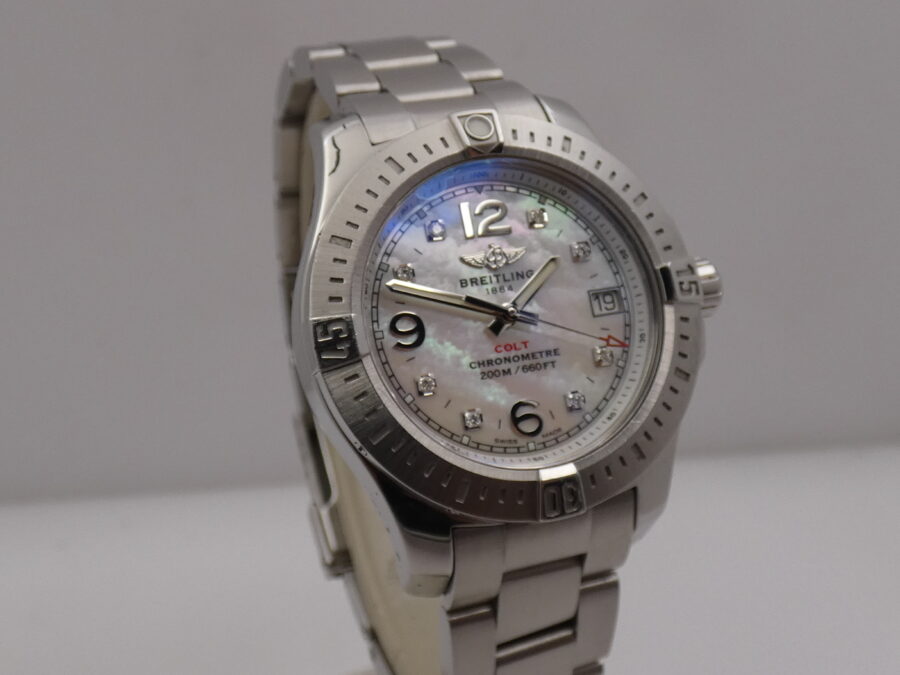 Breitling Colt Lady 33mm MOP & DIAMONDS DIAL FULL SET Anno 2017 BRACCIALATO Ref. A77388 - immagine 11